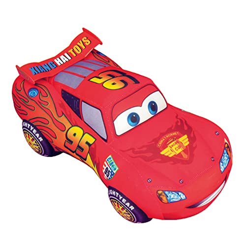 ZGCXRTO Peluche de peluche suave e bonito carros, corridas brinquedo de pelúcia, carro vermelho para carros com tema simulação de animais peluches de peluche boneca carros 25 cm