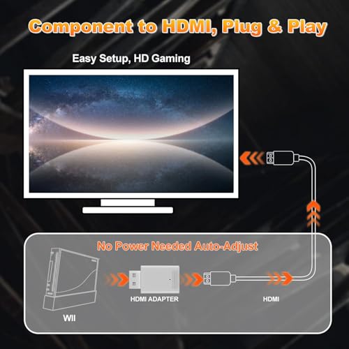 Adaptador de interfaz multimedia HD Fabater convertidor compacto de componentes a salida HD 3