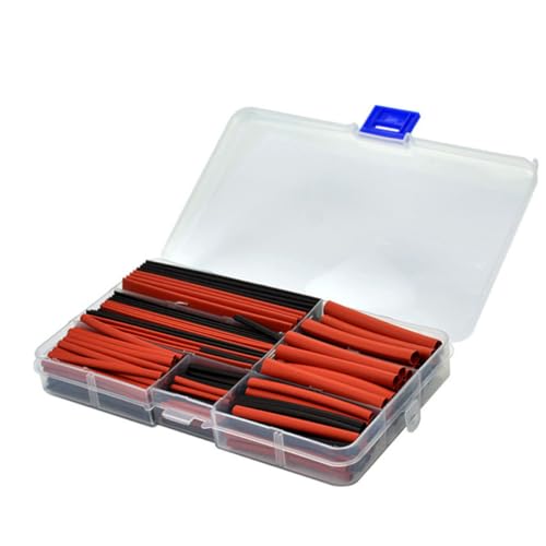 Tubos termorretráctiles de 150 piezas en negro y rojo para la protección eficaz de tus cables 1