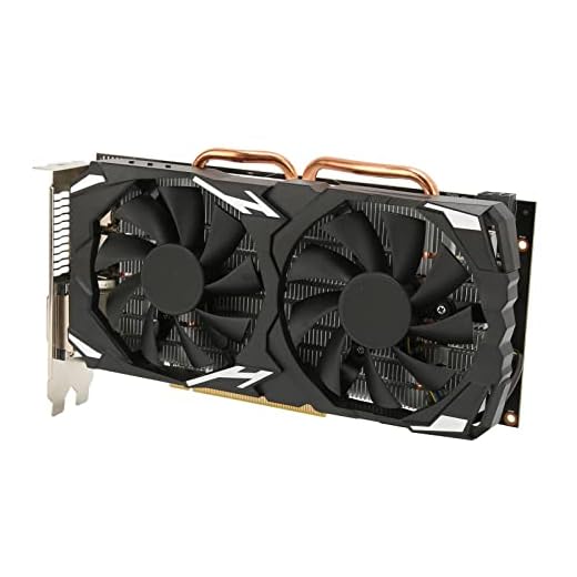 Placa Gráfica RX 580, Placa Gráfica de Computador de 8 GB GDDR5 256 Bits Com 2 Ventiladores de Resfriamento Suporta Placa Gráfica para Jogos 8K 16 PCI Express 3.0