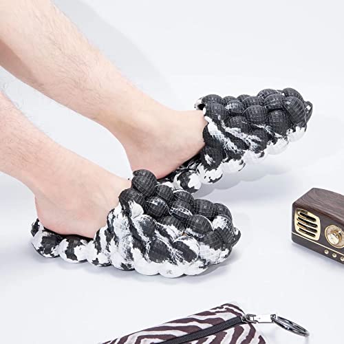 Massage Bubble Slides Slippers for Women Men,Mukinrch Funny Lychee Non-slip Spa Slippers,Gym House Slippers Shower Bedroom Slippers, Soft Pillow Stress Relief Slides