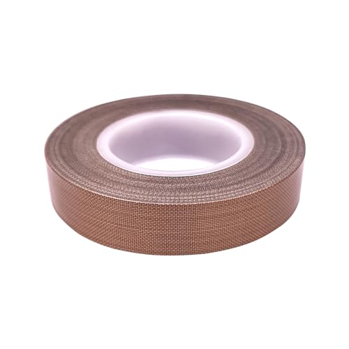 cyclingcolors 1x Cinta adhesiva de teflón PTFE alta temperatura para impresora 3D sellado al vacío aislante máquina de sellado castaño, 13mm x 10m