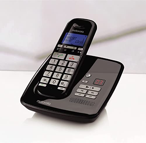 Motorola S3011 - DECT Digitales Schnurlostelefon mit Anrufbeantworter (30 Minuten). Kompatibel mit Hörgeräten. Senioren geeignet. Öko-Modus. Blaues Display – Bild 3