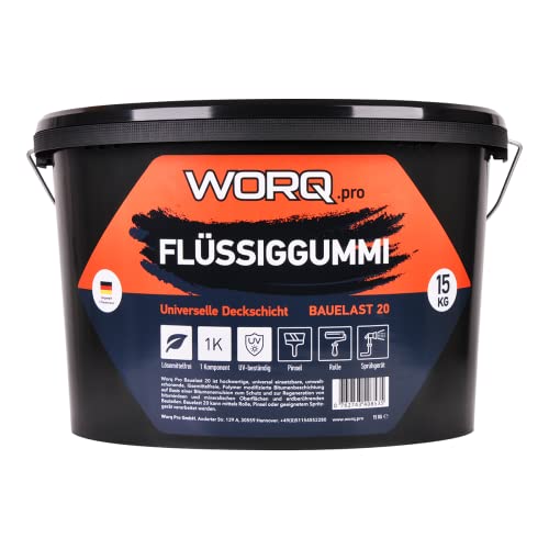 Bauelst Flüssiggummi 15 KG- Flachdachabdichtung, Dachabdichtung, Isolieranschtrich, Dachanstrich, Bitumenanstrich