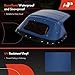 A-Premium Blue Convertible Soft Top Compatible with Mazda Miata 1990-2005, with Glass Window, with Rain Rail