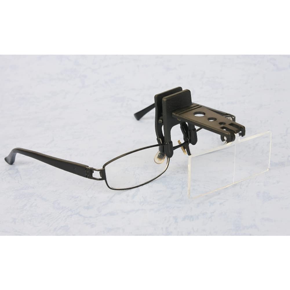 Loupe Clipable Sur Lunettes Iegefirm - 3 Lentilles 1.5X/2.5X/3.5X - Acrylique 85x30mm