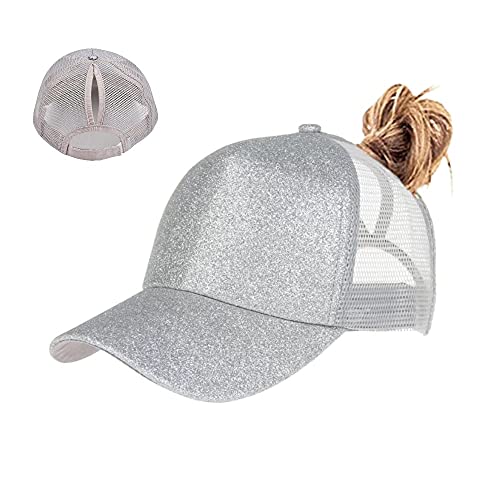 Criss Cross Ponytail Hat Washed Distressed Mesh Womens Baseball Cap Dad Hat Ponytail Hat For Women #TOP4