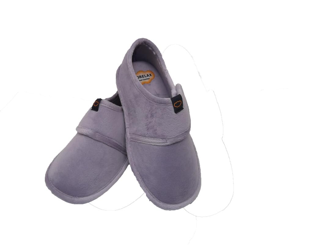 Zapatilla de Estar por casa/Mujer/Biorelax/Material :Suapel/Suela Goma Antideslizante/Cámara de Aire/Cierre Fácil/Mod.Nube Bordada