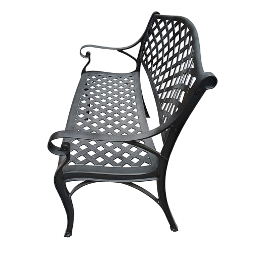 Image of Oakland Living Outdoor Aluminum Modern Patio Bench Loveseat