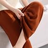Pantalón de lana merino 100% para mujer de cintura alta y pierna ancha elástico 8