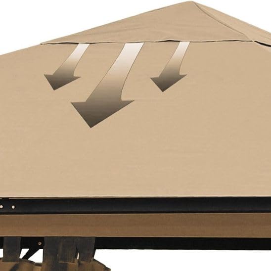 Telo Di Ricambio Per Gazebo San Marco 3x3m - Bianco, 180 Gr/mq, Idrorepellente Con Ventilazione - Foto 7