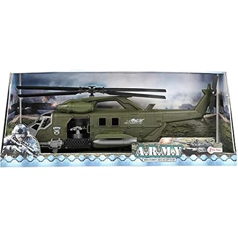 Toi-Toys ARMY military toy attack helicopter with friction Cover