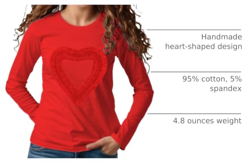 Image of Girls' Heart-Shaped Long Sleeve T-Shirt
