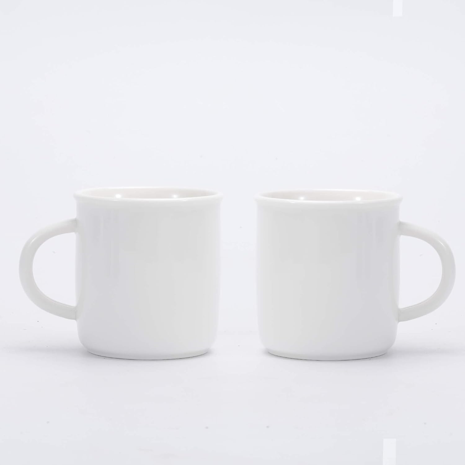 Ceramic Mini Espresso Cups Set of 2, 5 oz Expresso Mugs with Handle, Porcelain Coffee Mugs,Demitasse Cups (white, 5, ounces)