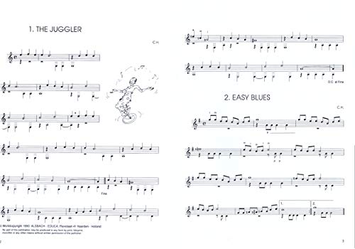 String Walker Easy Pieces voor klassieke gitaar - gitaarstukken voor beginners - muziekboek met Dunlop Plek - Image 4
