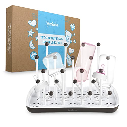 Hadewoo - Trockenständer für Babyflaschen - GRAU - Abtropfgestell...