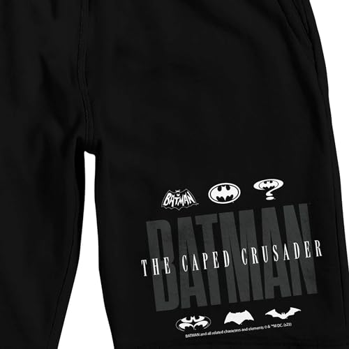 Bioworld Batman 85th Mashup Batman Logos Men's Black Sleep Pajama Shorts2