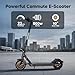 Electric Scooter for Adults, 500W Motor, 22 MPH Top Speed, Up to 31 Miles Long Range, 10” Solid Tires, Foldable Commuter E Scooter with Dual Suspension, App Control, Dual Brake System