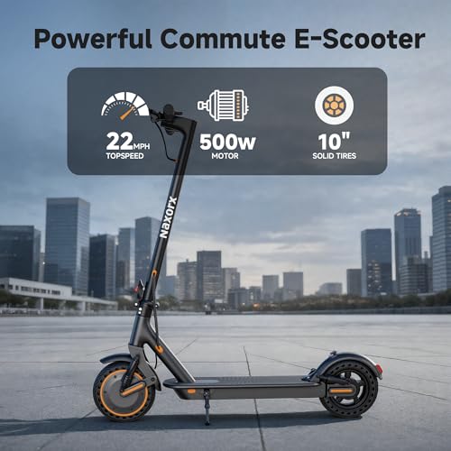500W Electric Scooter for Adults, Motorized E-Scooter with