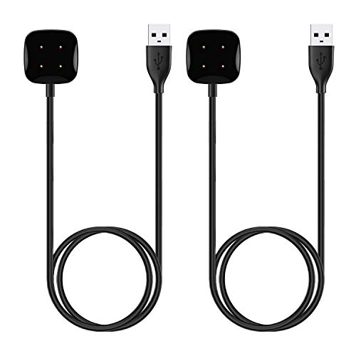 Pasuihcay 2Pack 3.3 FT Charger Cable USB Charging Dock for Sense/ 3, Black