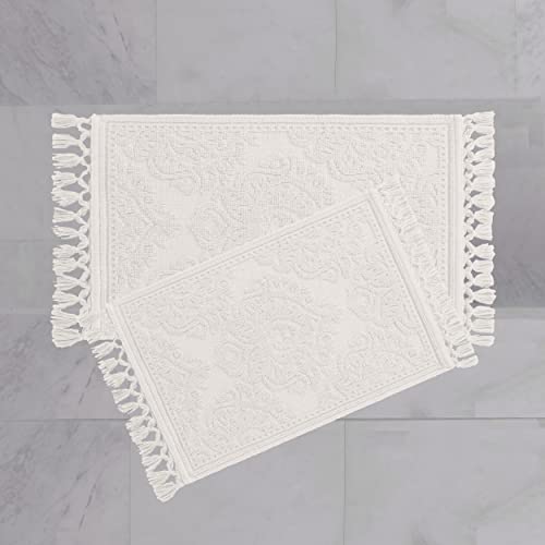 Jean Pierre Ricardo Woven Fringe Bath Mats
