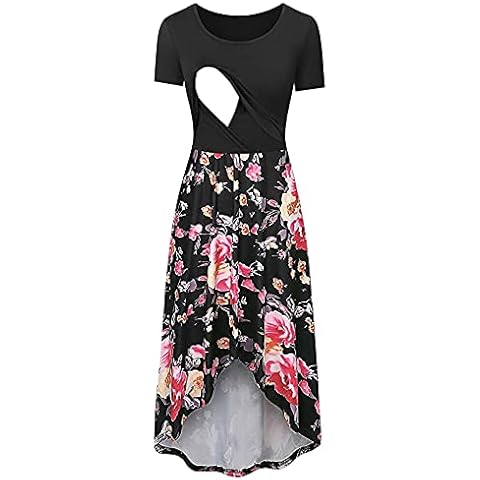 AMhomely Women's Soft Patchwork Nursing Dress Cover