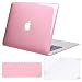 MOSISO Plastic Hard Shell Case & Keyboard Cover & Screen Protector Compatible MacBook Air 11 Inch (Models: A1370 & A1465), Crystal Pink