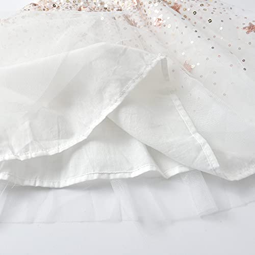 DXTON Kids Girls Dresses Summer Toddler Short Sleeve Tutu Party Outfits3