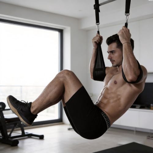 Entrenador de abdominales resistente con mosquetones de acero seguro 4