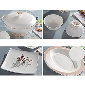 Elevate Your Dining Experience: Buy the Luxurious 50-Piece European Retro Bone China Dinnerware Set for 10 – CLLBANT