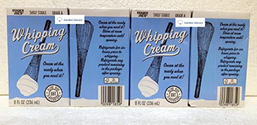 Trader Joe’s Shelf Stable Grade A Whipping Cream 8Fl Oz 236Ml (Four Cartons) #TOP1