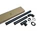 Produktbild TYGERIX® Komplettset aus Rohren, Anschlüssen und Zubehör für 80-mm-Pelletofen | Set aus 7 Elementen | Sehr hohe Hitzebeständigkeit | Größere Dicke 1,2 mm! | Nicht verformbar | Zertifikat