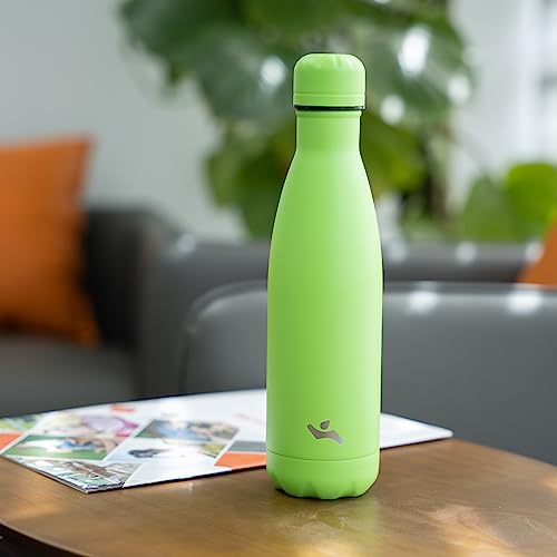 Image of Konokyo Insulated Water Bottles,17 oz Double Wall Stainless Steel Vacumm Metal Flask for Sports Travel,Green