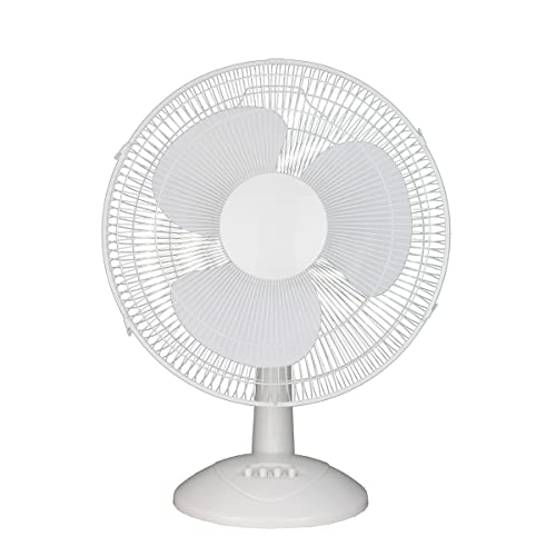 ToolTech Oscillating Desk Fan 3-Speed - 16'', White (100076)