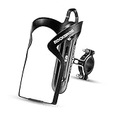 ROCKBROS Bike Cup Holder,2-in-1 Bicycle Bottle Bracket Aluminum Alloy Water Bottle Cages,Universal Rotation Cup Drink Holders for Bike Handlebars,Motorcycle,MTB,Boat,Walker,Wheelchair,Stroller，Black