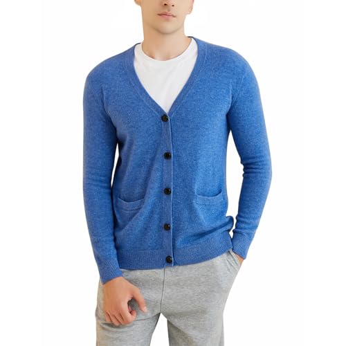 Men's Cardigan Knit Sweater Wool Warm Long Sleeve Cardigan Tops2