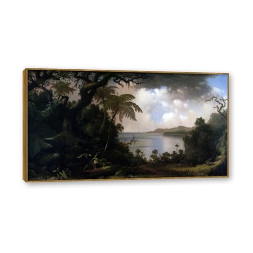 Image sur toile Martin Johnson Heade Point Judith cadre couleur teck 30x54