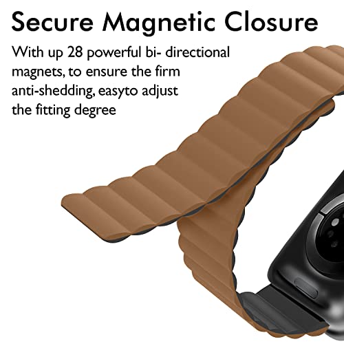 Image of GRIPP Reverser Premium Silicone Magnetic Watch Strap for 40mm /41mm /42mm, Watch Series 11 /10 /9 /8 /7 /6 /5 /4 /3 /2 /1, SE 3 /2 /1, Slim, Lightweight, Adjustable (Watch Not Included)