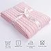 NTBAY 100% Pure Cotton Cable Knit Toddler Blanket, Super Soft Warm Breathable 30x40 Baby Blanket for Crib, Stroller, Nursery, Travel, Newborn, 30x40 Inches, Baby Pink