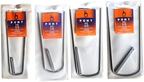PONY Aluminum Hairpin Crochet Staple/Lace Loom/U-Pin - Set of 4 (Size: 2/0, 3/0, 4/0, 5/0)