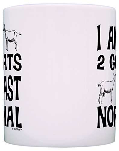 Pet Goat Gifts I Am 2 Goats Past Normal Yard Goat Kid 2 Pack Gift Coffee Mugs Tea Cups White #TOP2