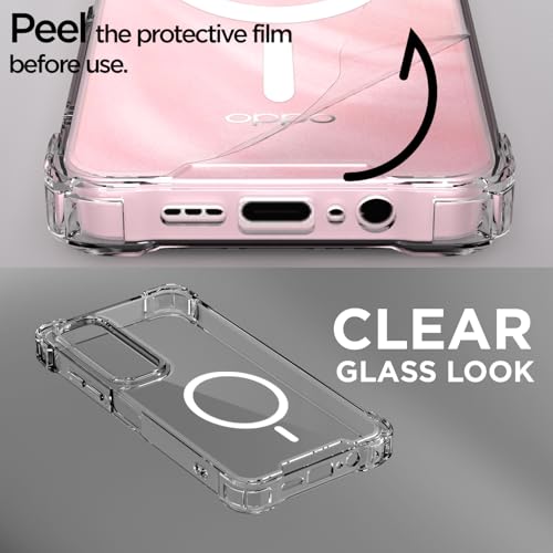 Image of Amazon Basics Back Cover for Oppo K13x 5G / Realme C71 / C75 5G / P3x 5G Mag-Safe Shockproof PC + TPU Protective Case Magnetic Support Bumper Case (Transparent Mag-Safe)