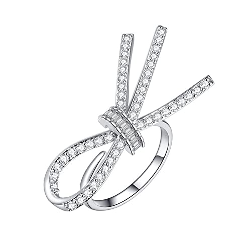 Bague nœud plaqué or pour femme au tempérament raffiné et éclatant