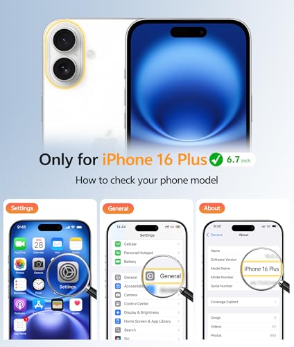 Image of FNTCASE for iPhone 16 Plus Case: [Compatible with Magsafe] [Screen Protector] Anti Yellowing Transparent Clear Magnetic Phone Cover - Military Grade Shockproof Drop Proof Protective Cases - Clear