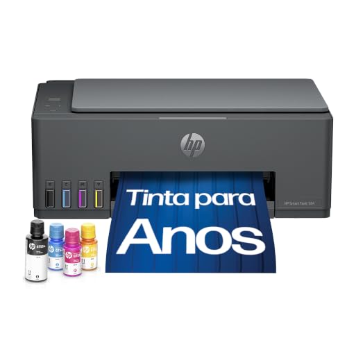 Impressora Multifuncional HP Smart Tank 584 Tanque de Tinta Colorida Wi-Fi com autorreparo, USB - Impressora, Copiadora e Scanner Cor: ‎Cinza Chumbo (5D1C1A)