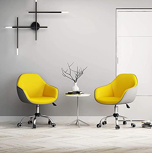 オフィスチェア人間工学に基づいたミッドバックコンピュータチェアオフィスチェア360°回転チェアリフトPCチェアPUレザーゲーミングチ