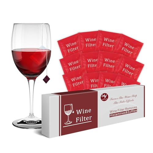Gaodeding Wine Sulfite Filter, Removes Sulfites and Histamines, the Wand Wine Purifier Can Effectively Relieve Histamine-Related Symptoms Such as Headaches and Nasal Congestion After Drinking（12 pack）