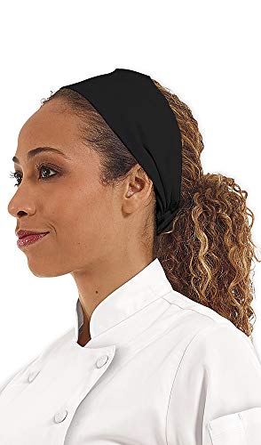 ChefUniforms.com Professional Chef Bandana Black - Thumbnail 3