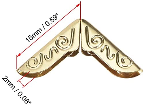 XYWHPGV 30 Pcs Gold Metal Book Corner Protector Edge Protector 15x15x2mm (1168c b0f26 fd6ff 6c31f 1b6b3 727b5