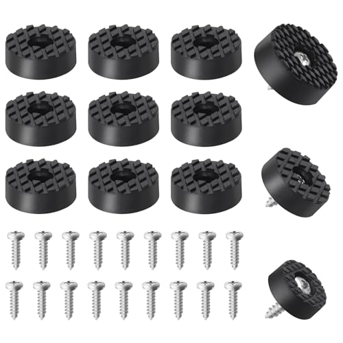 Glarks 32Pcs Screw-On Rubber Feet Set